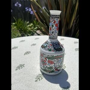 Vintage Mint S E A Metaxa Grande Fine Empty Ceramic Liquor Bottle From Greece